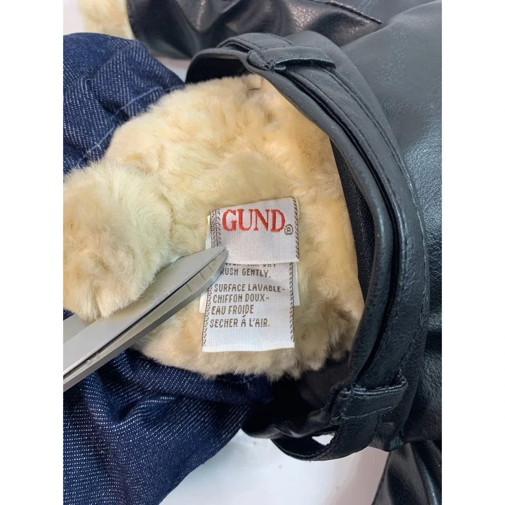GUND James # 42457 Plush Bear With Removable Moto Jacket Outfit Soft Cuddly Rare - Picture 14 of 16
